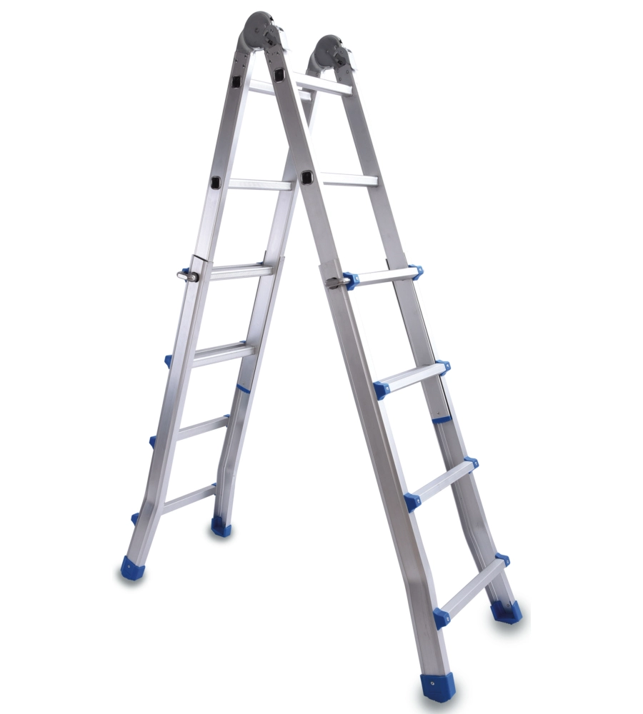 Scala essenza "everest 4x4" in alluminio con portata massima 150 kg 16,5x44x121h cm